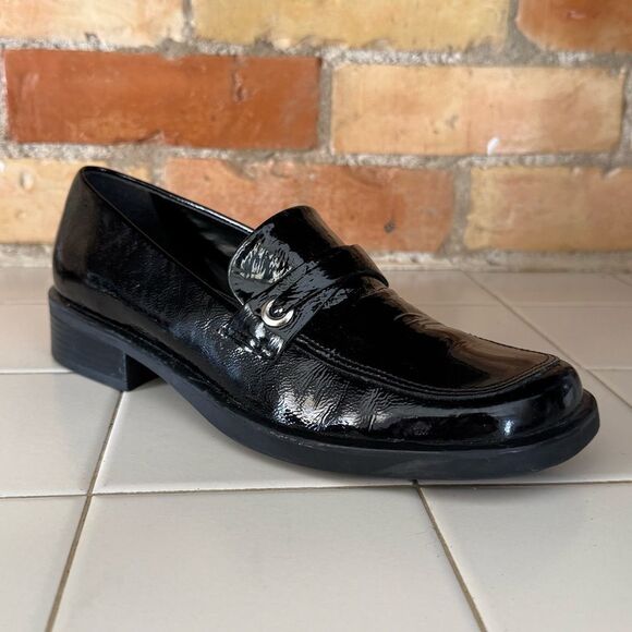 Naturalizer Mia Black Genuine Patent Leather Loafer Slip on Women's size 6.5 - Picture 14 of 14